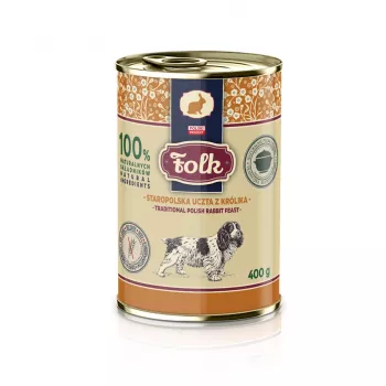 FOLK Tradicinis lenkiškas triušienos patiekalas - šlapias šunų maistas - 400g