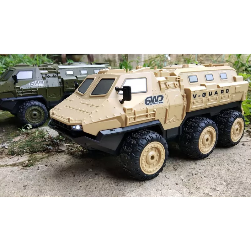 Amewi V-Guard šarvuotas automobilis 6WD 1:16 RTR nuotoliniu valdymu RC modelis su elektriniu varikliu (22585)