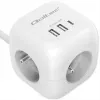 Power Cube QOLTEC 52547 ilgintuvas 3×AC lizdai, 2×USB-A, 1×USB-C PD 20W