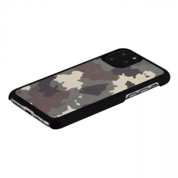 Apsauginis dėklas „man and wood“ iPhone 11 Pro – kamufliažinis juodas su natūralia mediena