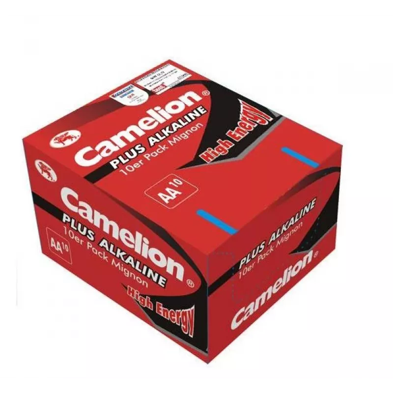 Vienkartinė baterija CAMELION LR6-SP10 AA šarminė 1,5 V, 10 vnt., 49,8 mm x 1,41 cm, 24 g