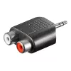 Goobay RCA adapteris, 3,5 mm lizdas (vyriškas) į 2 RCA (moteriškus), 11604