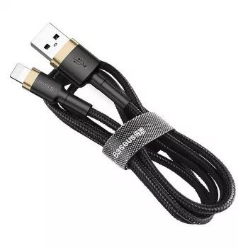 Baseus Cafule USB Lightning laidas 1,5 A 2 m (auksinis + juodas)