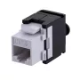 Keystone modulis A-LAN MKB-U6-1 — RJ45 U/UTP Cat6, 22/26 AWG, juodai baltas ABS korpusas