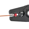 Automatiniai vielos nuėmimo replės KNIPEX PreciStrip16, juoda/raudona, su integruotu vielos pjaustytuvu