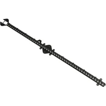 Montagesteg 1m Rasterabstand 10mm Kunsstoff juodas (19805220)
