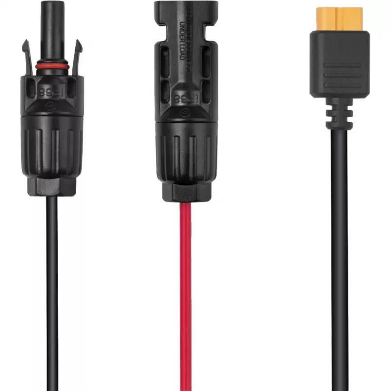 Laidas EcoFlow LMC4-XT60I-2.5M saulės baterijoms, XT60i jungtis, 2,5 m, juoda/raudona