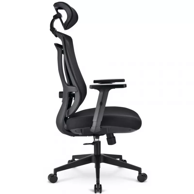 Biuro kėdė Sharkoon OfficePal C10 – juoda, ergonomiškas dizainas, reguliuojamas aukštis