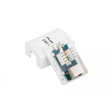 Sieninis RJ-45 lizdas baltas Lanberg OS6-0001-W