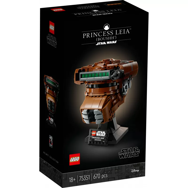 LEGO Star Wars Princesė Lėja (Boushh) Šalmas suaugusiems 75351 (670 dalių)