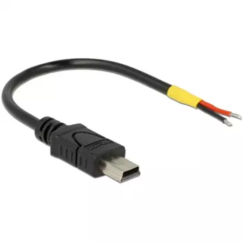 USB kabelis DeLOCK 85251 Mini-USB B 0,1 m juodas