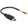 USB kabelis DeLOCK 85251 Mini-USB B 0,1 m juodas