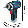 Bosch GDR 12V-105 Professional akumuliatorinis suktuvas 2600 aps./min. juoda, mėlyna, raudona