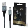 USB-A į USB-C laidas Extralink Smart Life 15W, 120 cm, nailoninis pintas, 5V 2,4A/3A, juodas