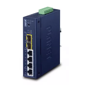 Valdomas jungiklis PLANET pramoninis L2/L4 4 prievadų Gigabit Ethernet 10/100/1000