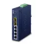 Valdomas jungiklis PLANET pramoninis L2/L4 4 prievadų Gigabit Ethernet 10/100/1000