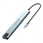 Docking stotelė Blitzwolf BW-TH5 10in1 USB-C (sidabrinė)