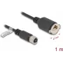 Tinklo kabelis DeLOCK M12 D-koduotas 4 kontaktų kištukas į RJ45 lizdą Cat5e 1 m juodas