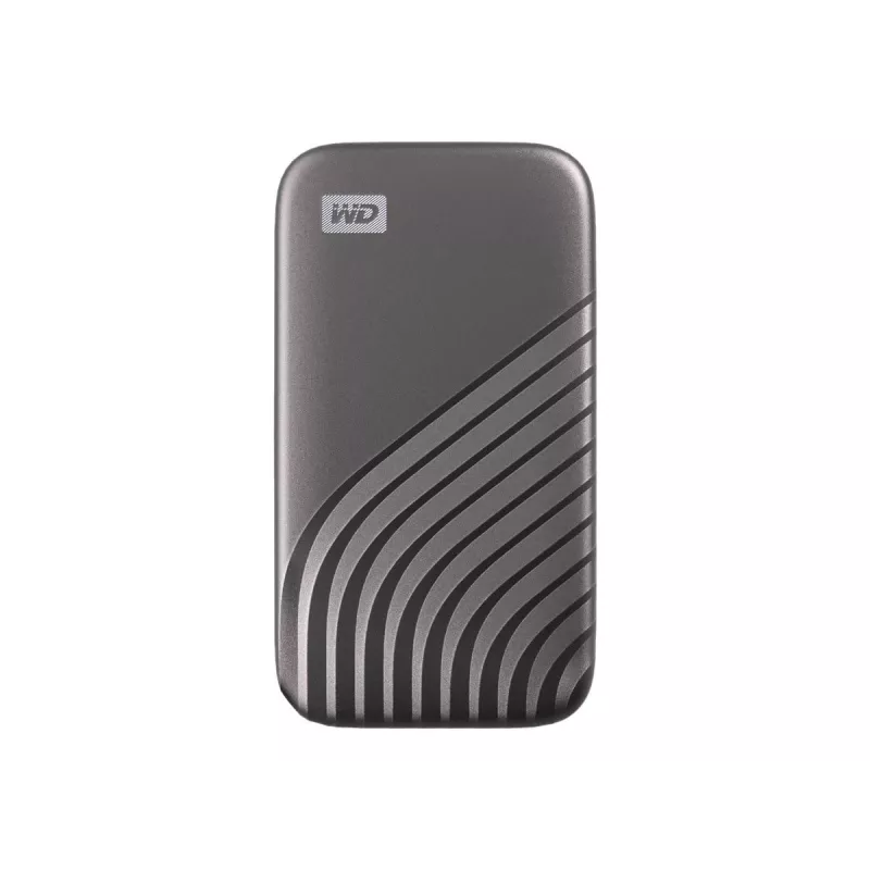 WD My Passport SSD 4 TB pilka – nešiojamasis išorinis SSD diskas su šifravimu