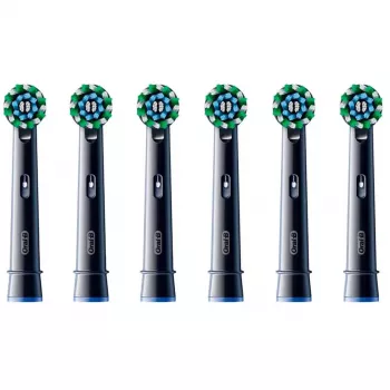 Pakeičiamos galvutės Oral-B Pro CrossAction CleanMaximizer, juodos, 6 vnt.