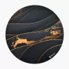 Arozzi Zona Round Floor Pad apsauginis kilimėlis grindims – juodas/auksinis, apvalus