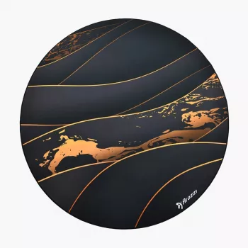 Arozzi Zona Round Floor Pad apsauginis kilimėlis grindims – juodas/auksinis, apvalus