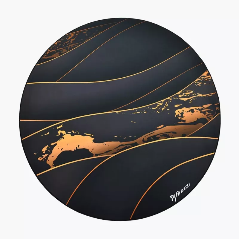 Arozzi Zona Round Floor Pad apsauginis kilimėlis grindims – juodas/auksinis, apvalus