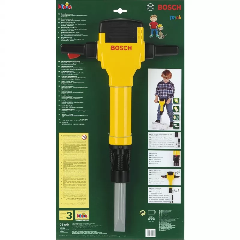 Theo Klein 8405 Bosch elektrinis plaktukas su garsu ir šviesa, 28 cm