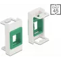 Keystone laikiklis DeLOCK Easy 45 moduliui 22,5 x 45 mm baltas/žalias