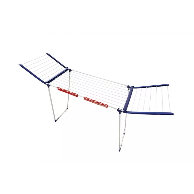 Sausintuvas Leifheit Pegasus 180 Maxx Winged – grindinis džiovintuvas, 18 m džiovinimo vieta, reguliuojamas aukštis 1080–1280 mm, 550×1100×1280 mm, mėlyna/balta
