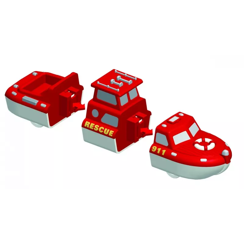 Konstrukcinis rinkinys Popular Playthings Mix or Match Vehicles Fire and Rescue