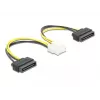 Maitinimo laidas DeLOCK 83020 2 x 15 kontaktų SATA į 8 kontaktų EPS 15 cm