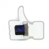 NeXtime klok 5185wi Mini Thumbs Up, 20.5x21 cm, sieninis, baltas/sidabrinis