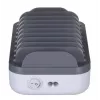 Manhattan įkrovimo stotelė, 10 prievadų: 3x USB-C (iki 18W PD) ir 7x USB-A (iki 12W), 120W bendra galia, balta/pilka, trejų metų garantija
