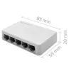 Tinklo jungiklis QOLTEC 52247 5 x RJ45 prievadai 1000Mbps Gigabit nevaldomas