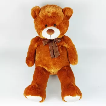 Mascot Pliušinis Meškiukas su lankeliu 70 cm rudas
