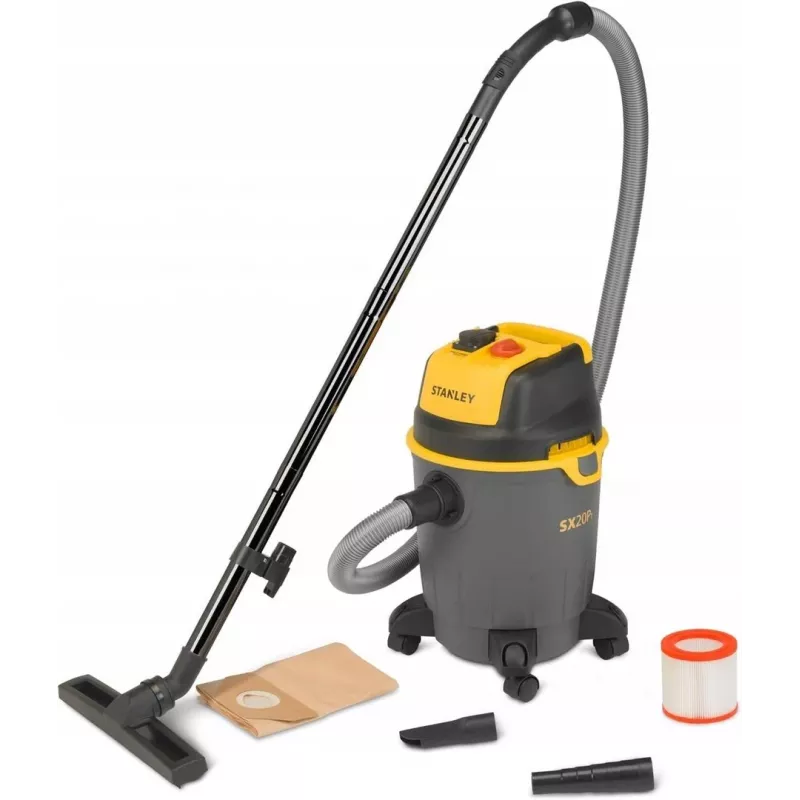 Pramoninis siurblys STANLEY SXVC20PTE, 1200 W, 20 L šlapiam ir sausam valymui, 3 m žarna, 2,5 m laidas, 17 kPa