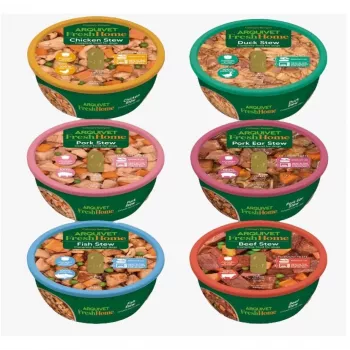 Šlapias šunų ėdalas multipakas ARQUIVET Fresh Home Goulash mix 6×280 g, suaugusiems, pilnavertis, be glitimo ir sojos