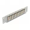 Šviesolaidinė skirstomoji panelė DeLOCK 10 inch 12 prievadų LC Quad smėlio spalvos 1U pilka