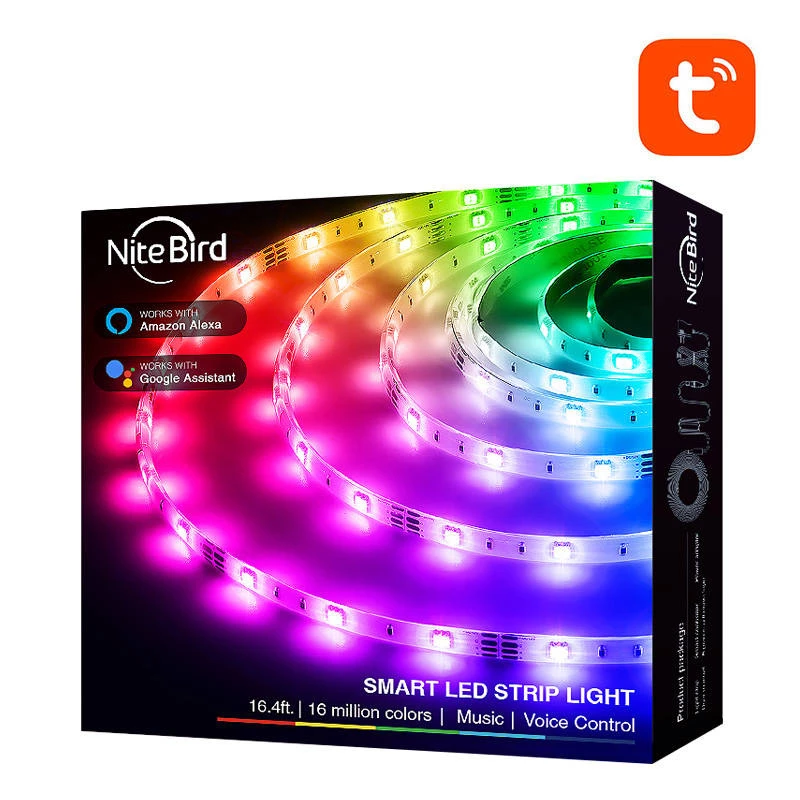 LED juosta NiteBird SL3 gosund | nitebird — išmani WiFi RGB, 2×5 m, Tuya