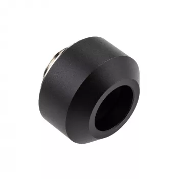 Hardtube jungtis OPTIMUS 12 mm, juoda — vienas kompresinis jungiklis kietam vamzdeliui