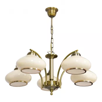Activejet Classic lubinis šviestuvas pakabinamas RITA Patina 5xE27 svetainei