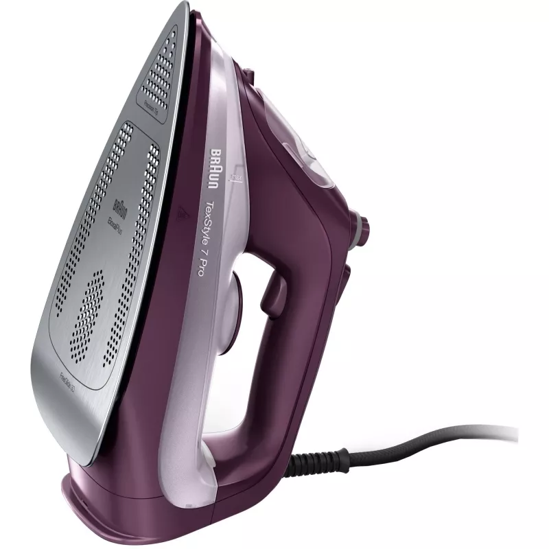 Braun TexStyle 7 Pro SI 7181 VI lygintuvas sausam ir gariniam lyginimui, EloxalPlus padas, 3100 W, violetinis