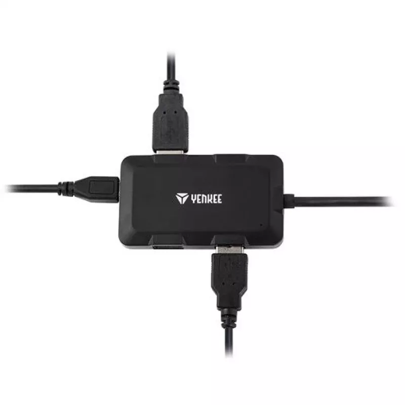 Yenkee YHB 4341BK 4 prievadų USB 3.0 šakotuvas su micro USB maitinimo įėjimu