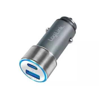 LogiLink automobilinis maitinimo šaltinis - 36 W - 3 A - PD 3.0, QC 3.0 - 2 išėjimo prievadai (USB, 24 kontaktų USB-C)