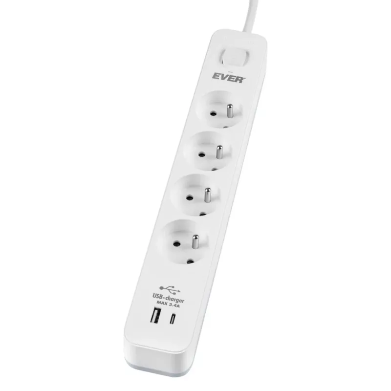 Apsauginis ilgintuvas PROTECT 4PL 1A1C USB T/LZ12-PRO015/1000