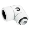 BitsPower BP-DWE90RMLA16 — žalvarinė 90° kampinė jungtis aušinimui, 1,6 cm, balta