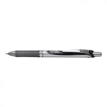 PENTEL EnerGel XM Klick juodas rašiklis su segtuku