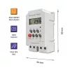 DIN bėgelio elektroninis laikmatis QOLTEC PC0629 — 24V maitinimas, 16A išėjimas