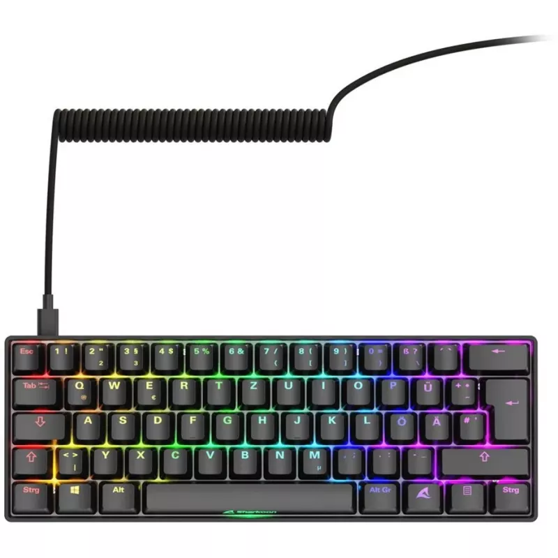 Sharkoon 100065629 klaviatūra Home USB QWERTZ vokiška juoda
